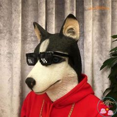 Mặt Nạ Hóa Trang Chó Husky 3D - Đạo Cụ Halloween Vui Nhộn, Thích Hợp Quay Video TikTok, Douyin và Tiệc Hóa Trang