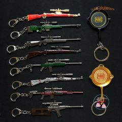 Móc Khóa PUBG Chất Liệu Kim Loại - Bộ Sưu Tập Súng AWM, AKM, M416 & Phụ Kiện Game Bắn Súng Độc Đáo Cho Fan Hâm Mộ