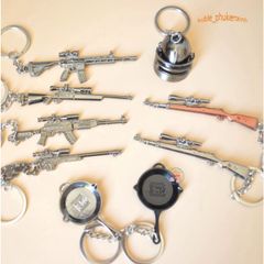Móc Khóa PUBG Chất Liệu Kim Loại - Bộ Sưu Tập Súng AWM, AKM, M416 & Phụ Kiện Game Bắn Súng Độc Đáo Cho Fan Hâm Mộ