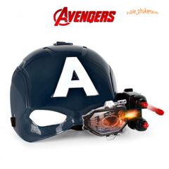 Bộ Hóa Trang Halloween Cho Bé Trai - Người Nhện & Đội Trưởng Mỹ, Áo Choàng Có Đèn LED và Mặt Nạ Thú Vị, Quà Tặng Siêu Anh Hùng
