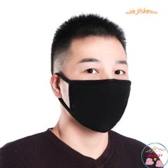 Khẩu Trang Vải Dệt Kim TUTO5 Menswear - Kháng Khuẩn 2 Lớp, Tái Sử Dụng, Thoáng Khí, Màu Trắng/Đen - Bảo Vệ Sức Khỏe Hàng Ngày