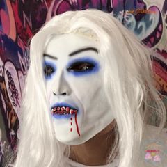 Mặt Nạ Ma Nữ Tóc Dài Trắng Đỏ - Phụ Kiện Hóa Trang Halloween Và Trung Thu - Ấn Tượng Độc Đáo Cho Tiệc Tùng