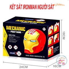 Két Đựng Tiền Mini Thông Minh Hình Iron Man Siêu Anh Hùng - An Toàn, Độc Đáo & Thú Vị Cho Trẻ Em Học Quản Lý Tài Chính