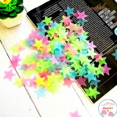 Combo 100 Sao Dạ Quang Tường - Phụ Kiện Trang Trí Phát Sáng Đêm - Dán Gắn Nhiều Bề Mặt, Trang Trí Độc Đáo Cho Không Gian Sống