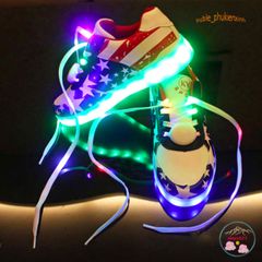 Giày thể thao phát sáng Cờ Mỹ cho cả nam nữ, 8 chế độ sáng, đèn LED 7 màu, tặng kèm dây giày phát sáng. 544852