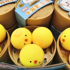 Bánh Bao Squishy Mềm Mịn - Hộp 3 Chiếc Gấu Trắng Hình Mặt Hề Đồ Chơi Giảm Căng Thẳng Cho Trẻ Em Và Người Lớn