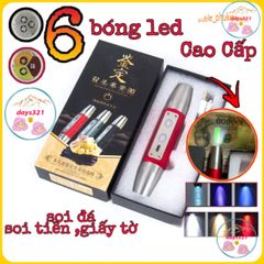 Đèn Pin Soi Đá Quý 6 Bóng – Kiểm Tra Chính Xác Tiền Tệ, Giấy Tờ, Dễ Dàng Mang Theo, 6 Màu Ánh Sáng, Pin Sạc Cao Cấp