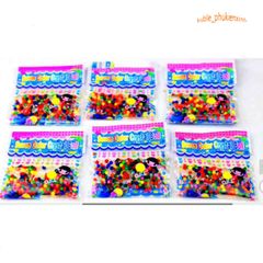 Bộ 5 Túi Hạt Tinh Thể 100 Hạt - Hạt Nở Slime Trồng Cây Không Đất, Trang Trí Lọ Hoa Đẹp Mắt Với Màu Sắc Rực Rỡ
