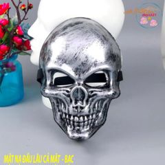Mặt Nạ Đầu Lâu Bạc – Phụ Kiện Halloween và Trung Thu – Độc Đáo cho Lễ Hội Cosplay và Tiệc Tùng