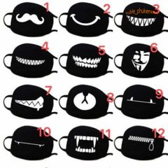 Khẩu Trang Chống Bụi Cotton Màu Đen Họa Tiết EXO, BTS, Hacker, Ngôi Sao - Phụ Kiện Thời Trang Làm Nổi Bật Cá Tính Bạn
