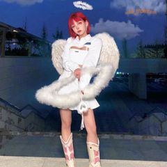 Cánh Thiên Thần Đen Trắng Cosplay - Phụ Kiện Hóa Trang Tiệc Tùng Halloween Cho Người Lớn & Trẻ Em, Độc Đáo, Giá Tốt