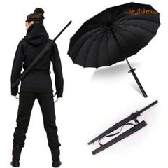 Ô Dù Samurai Katana Đen - Thiết Kế Kiếm Nhật Sang Trọng, Phụ Kiện Thời Trang Chống Nắng Mưa Chất Lượng Cao