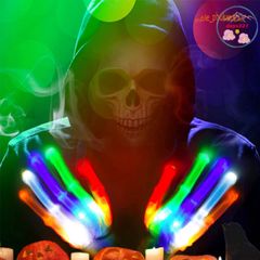 Găng Tay Anime Phát Sáng LED - Găng Tay Xương Độc Đáo 7 Chế Độ Ánh Sáng Hai Bên Mát Mẻ Cho Tiệc Tùng và Cosplay