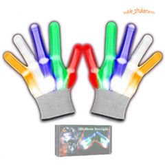 Găng Tay Anime Phát Sáng LED - Găng Tay Xương Độc Đáo 7 Chế Độ Ánh Sáng Hai Bên Mát Mẻ Cho Tiệc Tùng và Cosplay