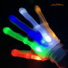 Găng Tay Anime Phát Sáng LED - Găng Tay Xương Độc Đáo 7 Chế Độ Ánh Sáng Hai Bên Mát Mẻ Cho Tiệc Tùng và Cosplay