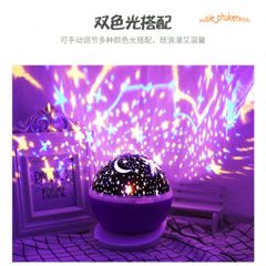 Đèn Ngủ Chiếu Sao Xoay 360 Độ - Tạo Bầu Trời Đầy Sao Trong Phòng Ngủ, Đèn Họa Tiết Lãng Mạn Cho Trẻ Em và Người Lớn