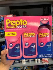 Siro Hỗ Trợ Tiêu Hóa Pepto Bismol Ultra - Giảm Buồn Nôn, Đau Bụng, Khó Tiêu, Không Chứa Đường - Thực Phẩm Chức Năng Dành Cho Người Từ 12 Tuổi Trở Lên