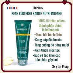 Mặt Nạ Phục Hồi Tóc Khô Xơ Rene Furterer Karite Nutri 250ml - Dưỡng Ẩm, Giảm Gãy Rụng, Bảo Vệ Tóc Hư Tổn