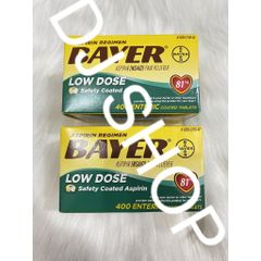 Viên Uống Bayer Aps.pirin Low_Dose 400v - Hỗ Trợ Tim Mạch Hiệu Quả Từ Mỹ, Ngăn Ngừa Cục Máu Đọng