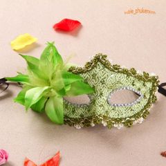 Mặt Nạ Nửa Mặt Kim Sa Sang Trọng Đỏ - Phụ Kiện Tiệc Tùng, Halloween, Khiêu Vũ, Lễ Hội - Thể Hiện Phong Cách Bí Ẩn