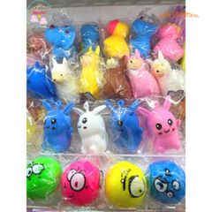 Mochi Squishy Đáng Yêu Hình Mặt Cười Cừu Vịt Gà - Đồ Chơi Giảm Stress, Bóp Mềm An Toàn Cho Trẻ Em Từ 5 Tuổi