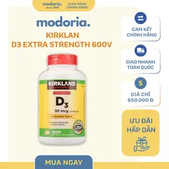 Viên Uống Vitamin D3 Kirkland Extra Strength 50mcg - Hỗ Trợ Xương Khớp, 600 Viên - Sản Phẩm Chính Hãng Mỹ