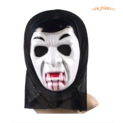 Áo Choàng Ma Cà Rồng Đỏ Đen Kèm Mặt Nạ Cho Halloween - Phụ Kiện Hóa Trang Cosplay Độc Đáo, Tạo Ấn Tượng Mạnh Mẽ