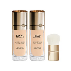 Set Kem Nền + Cọ Trang Điểm Dior Prestige Le Micro-Fluide Teint De Rose Tone 1N - Hạng Sang, Lớp Nền Tự Nhiên, Tôn Vinh Vẻ Đẹp Da