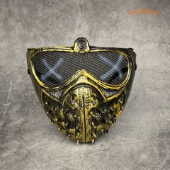 Mặt Nạ Cosplay Đinh Tán Vibro Đen Bạc - Phụ Kiện Hóa Trang Hip-Hop Độc Đáo Cho Halloween, Festival, và Sự Kiện Nghệ Thuật