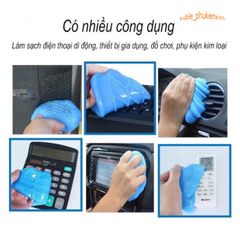 Gel Vệ Sinh Đa Năng Super Clean 80g - Slime Làm Sạch Ô Tô, Bàn Phím, Điện Thoại, Laptop, Ngăn Ngừa Vi Khuẩn