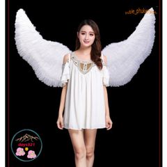 Cánh Thiên Thần Trắng & Cánh Ác Quỷ Đen Cosplay 160x90CM - Phụ Kiện Thời Trang Hóa Trang Độc Đáo cho Halloween và Tiệc Tùng