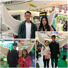 Cánh Thiên Thần Trắng & Cánh Ác Quỷ Đen Cosplay 160x90CM - Phụ Kiện Thời Trang Hóa Trang Độc Đáo cho Halloween và Tiệc Tùng
