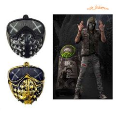 Mặt Nạ Cosplay Đinh Tán Vibro Màu Đen-Bạc - Phụ Kiện Hóa Trang Hip Hop Độc Đáo Cho Halloween và Tiệc Tùng