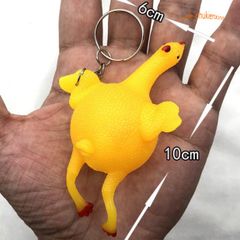 Móc Khóa Gà Silicon Đáng Yêu - Móc Chìa Khóa Gà Đẻ Trứng Ngộ Nghĩnh, Phụ Kiện Thời Trang Dễ Thương, Quà Tặng Hài Hước