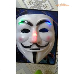 Mặt Nạ Hacker Anonymous Phát Sáng LED - Phụ Kiện Hóa Trang Độc Đáo Cho Halloween, Tiệc Tùng, Cosplay