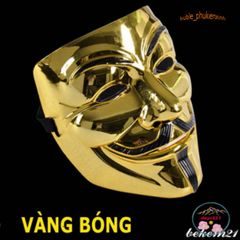 Mặt Nạ Hacker Vàng Bóng - Phụ Kiện Hóa Trang Cao Cấp Cho Tiệc Halloween và Lễ Hội, Sống Động và Thú Vị