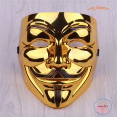 Mặt Nạ Hacker Vàng Bóng - Phụ Kiện Hóa Trang Cao Cấp Cho Tiệc Halloween và Lễ Hội, Sống Động và Thú Vị