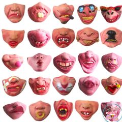Khẩu Trang Nửa Mặt Họa Tiết 3D Hài Hước - Mặt Nạ Troll Độc Đáo, Phụ Kiện Thời Trang Cho Cả Nam Nữ, Bảo Vệ Bụi Bẩn, Dễ Dàng Tái Sử Dụng