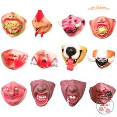 Khẩu Trang Nửa Mặt Họa Tiết 3D Hài Hước - Mặt Nạ Troll Độc Đáo, Phụ Kiện Thời Trang Cho Cả Nam Nữ, Bảo Vệ Bụi Bẩn, Dễ Dàng Tái Sử Dụng