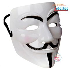 Mặt Nạ Hóa Trang Anonymous Hacker V for Vendetta - Phụ Kiện Halloween Biểu Tượng Cách Mạng, Cosplay, Tiệc Hóa Trang