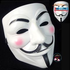 Mặt Nạ Hóa Trang Anonymous Hacker V for Vendetta - Phụ Kiện Halloween Biểu Tượng Cách Mạng, Cosplay, Tiệc Hóa Trang