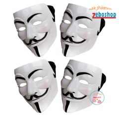 Mặt Nạ Hóa Trang Anonymous Hacker V for Vendetta - Phụ Kiện Halloween Biểu Tượng Cách Mạng, Cosplay, Tiệc Hóa Trang