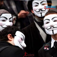 Mặt Nạ Hóa Trang Anonymous Hacker V for Vendetta - Phụ Kiện Halloween Biểu Tượng Cách Mạng, Cosplay, Tiệc Hóa Trang