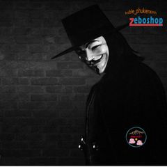 Mặt Nạ Hóa Trang Anonymous Hacker V for Vendetta - Phụ Kiện Halloween Biểu Tượng Cách Mạng, Cosplay, Tiệc Hóa Trang