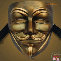 Mặt Nạ Hacker Ánh Kim Vàng Bạc Đen Trắng - Phụ Kiện Hóa Trang Thời Trang Độc Đáo Cho Halloween & Cosplay