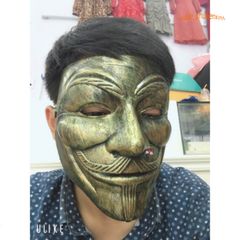 Mặt Nạ Hacker Ánh Kim Vàng Bạc Đen Trắng - Phụ Kiện Hóa Trang Thời Trang Độc Đáo Cho Halloween & Cosplay