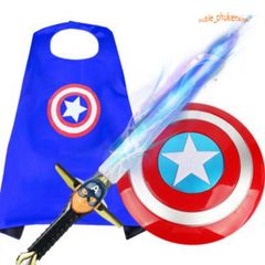 Bộ Trang Phục Đội Trưởng Mỹ Captain America cho Bé Trai và Bé Gái - Hóa Trang Thú Vị, Chơi Đùa An Toàn, Đồ Chơi Thông Minh 3+