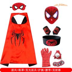 Bộ Trang Phục Hóa Trang Người Nhện Cho Bé - Áo Liền Quần Siêu Anh Hùng Kèm Mũ, Chất Liệu Satin Mềm Mại, Thích Hợp Halloween và Tiệc Hóa Trang