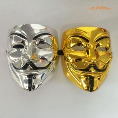 Mặt Nạ Hacker Ánh Kim Vàng Bạc Trắng - Phụ Kiện Thời Trang Độc Đáo Cho Halloween Và Tiệc Hóa Trang 546540