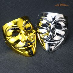 Mặt Nạ Hacker Ánh Kim Vàng Bạc Trắng - Phụ Kiện Thời Trang Độc Đáo Cho Halloween Và Tiệc Hóa Trang 546540